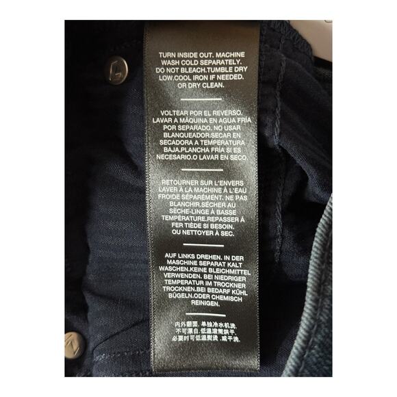 7 For All Mankind jeans original bootcut low rise denim dark blue size 24 - Picture 7 of 7